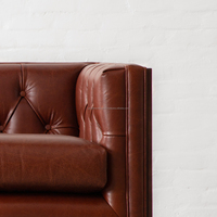 Canapé Chesterfield en cuir véritable pour salon avec coussin et dossier en rotin, lit de repos de qualité pour hôtel, salle à manger, mobilier de maison