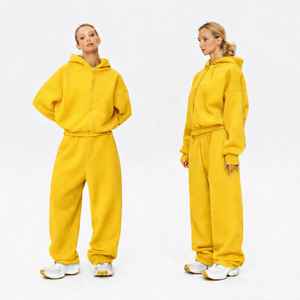 Conjunto Deportivo de Dos Piezas para Mujer, Sudadera con Cierre y Pantalones Jogger, Ropa Deportiva Urbana, Proveedor Mayorista OEM, Conjuntos Deportivos con Cierre - Product Image 3