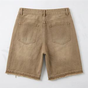 กางเกงยีนส์ขาสั้นคุณภาพพรีเมียมสำหรับผู้ชาย กางเกงยีนส์ขาสั้นสั่งทำพิเศษด้วยวัสดุระบายอากาศคุณภาพสูง สวมใส่สบายทรงปกติ - Product Image 2