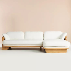 Sofá de Madera de Teca de Perfil Bajo con Cojines Gruesos, Estructura Resistente y Asientos Cómodos - Product Image 1