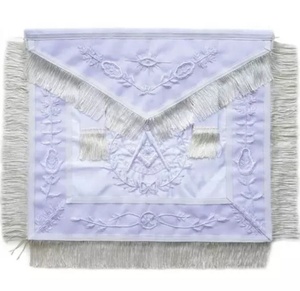 Premium Quality Hand Embroidered Customized Regalia Masonic <b>Apron</b> Master Blue Lodge <b>White</b> Canvas MASONIC REGALIA - Product Image 3