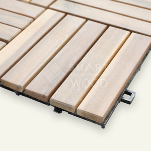 ZenVista Series ACACIA Modern Brushed WPC Wood Plastic Composite Decking <b>Tiles</b> Oiled - Eco Friendly <b>Interlocking</b> Flooring - Product Image 4