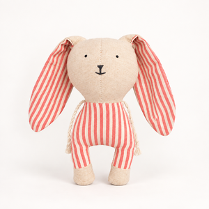 Conejo de Peluche de Algodón a Rayas, Juguete de Peluche Súper Suave, Muñeco de Peluche con Orejas Largas, Accesorios para la Habitación de los Niños, Regalo - Product Image 1