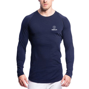 Concevez vos propres chemises de compression slim fit pour hommes, logo personnalisé, séchage rapide, respirantes, vêtements décontractés à vendre - Product Image 1