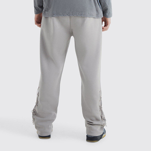 Pantalones Deportivos Holgados de Pierna Recta con Doble Cintura, Lisos, con Logotipo Personalizado OEM, para Hombre - Product Image 6