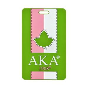 Double Stripe Ivy Luggage Tag Pink Green & White PVC Travel Bag Tag with Ivy Leaf ID Address Card <b>Holder</b> Suitcase Travel Accesso - Product Image 4
