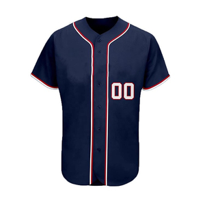 Tenues de baseball personnalisées OEM pour adultes avec numéro et nom d'équipe, grandes tailles, séchage rapide et respirantes, 100 % polyester - Product Image 6