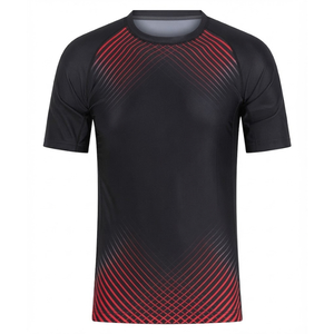 Rashguard personnalisé unisexe à manches courtes avec logo de surf, maillot de compression MMA/BJJ, design sublimé Jiu Jitsu, rashguard personnalisé sur mesure - Product Image 1