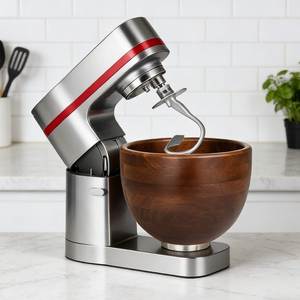 Bol mélangeur en bois au design moderne de qualité supérieure pour batteur KitchenAid, idéal pour l'artisanat, la table, la pâtisserie et la cuisine du Ramadan - Product Image 1