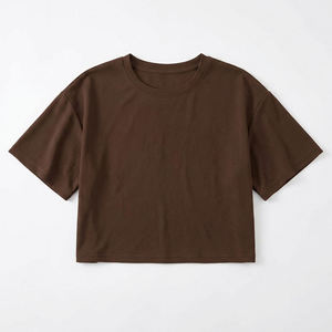 Camiseta Corta Holgada Vintage para Mujer, Cuello Redondo, Hombros Caídos, Manga Corta, Estampado de Leopardo, Logotipo, Jersey, Estilo Casual de Verano - Product Image 3
