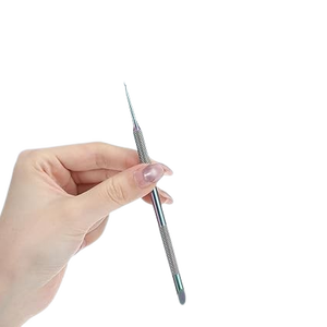 Fine Touch Stainless Steel Double Head Cuticle Pusher <b>Nail</b> Grooming Tool for Dead Skin Removal Precision <b>Nail</b> Cleaning Reusable - Product Image 4