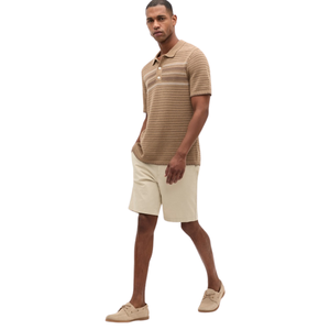 Polo de Punto Texturizado para Hombre, Manga Corta, 100% Algodón, Transpirable, Corte Ajustado, Moda de Verano, Venta al Por Mayor - Product Image 5