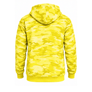 <b>Yellow</b> Camo Winter Pullover <b>Hoodie</b> Men Custom Camouflage Printed Fleece Breathable Kangaroo Pocket Long Sleeve Casual Sportswear - Product Image 2