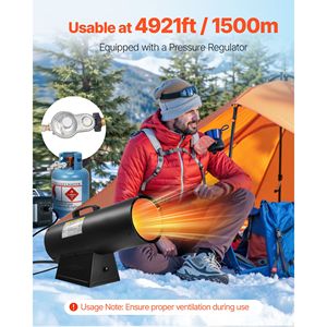 Stufa a Propano Portatile da 100.000 BTU con Aria Forzata, Regolazione Temperatura Continua, Protezione di Sicurezza per Garage/Negozio e Uso Domestico - Product Image 4