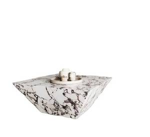 Tables basses et chaises modernes en marbre blanc de qualité supérieure, finition antique faite à la main pour atelier, appartement, salon, salle à manger, intérieur - Product Image 3