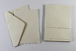 Carte de bordure de 250 g/m² avec enveloppe assortie, papier recyclé fait main à base de fibres de coton, sans acide, sans bois - Product Image 3