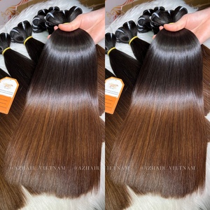 Extensions de cheveux naturels vietnamiens bruts, pointes brunes, épaisseur supérieure, qualité supérieure, super double drawn, liste de prix de gros - Product Image 3