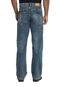 Pantalones Vaqueros de Moda para Hombre, Color Azul Claro, Pierna Ancha, Diseño de Diseñador, 4 Bolsillos, Transpirables, Corte Recto - Product Image 2