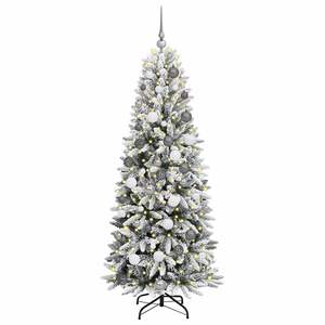 Árbol de Navidad Artificial Blanco de 300 LED de 70.87 Pulgadas con Luces Navideñas Deslumbrantes - Product Image 3