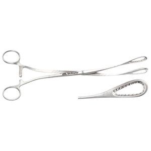 เครื่องมือผ่าตัดความแม่นยำสูงสำหรับการดึงรกทารกอย่างปลอดภัย เครื่องมือแพทย์ คีมดึงรกทารกแบบโค้ง Saengers ขนาด 265 มม. - Product Image 1