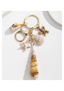 Porte-clés artisanal vietnamien en coquillages, cadeau de plage, artisanat en coquillages naturels, souvenir tropical, commande en gros, anneau porte-clés - Product Image 6