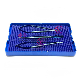 Tijeras microquirúrgicas / pinzas para tejidos / portaagujas de titanio de 18 cm, color titanio azul, de MEDICAB INSTRUMENTS - Product Image 1