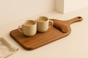 Planche à découper en bois d'acacia avec poignée, planche à découper en bois durable pour la cuisine, vente en gros, export - Product Image 5