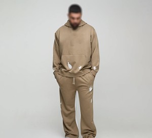 Men's Light Multi Color Hooded Waterproof 100% <b>Polyester</b> <b>Tracksuit</b> Set Full Sleeve Solid Casual Joggers Side Pocket Elastic - Product Image 1