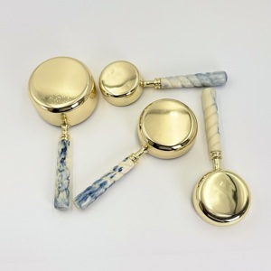 Mejores Precios para Uso Diario: Juego de 4 Tazas Medidoras de Acero Inoxidable con Asas de Resina, Accesorios de Cocina, Herramientas para Hornear - Product Image 5