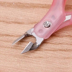 Flat Tip Nail Clippers <b>Pink</b> Purple Blue Plastic Portable Simple Style Adult Finger Nail <b>Tool</b> - Product Image 5