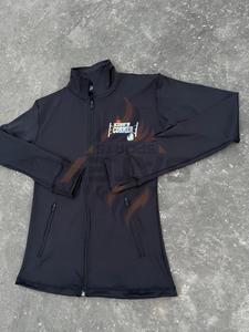 Custom Logo Women <b>Workout</b> 2 Piece Set Stand Collar Zip Up <b>Jacket</b> Drawstring Wide Leg Sweatpants Gym Daily Wear Warm Tracksuit - Product Image 4