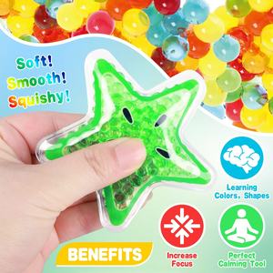 Manik-manik Gel desain buah kustom dapat digunakan kembali kulkas Microwave kartun paket dingin panas untuk dewasa & anak-anak penghilang stres kecemasan - Product Image 6