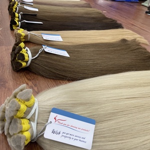 Extensiones de cabello natural liso a granel, cabello humano, Remy, vietnamita, venta al por mayor, extensiones de cabello crudo suave y grueso, sin enredos, sin caída - Product Image 4
