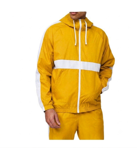 Conjunto Deportivo Cortavientos para Hombre, Chaqueta Ligera con Capucha y Cierre, con Pantalones Deportivos a Juego, Ropa Deportiva Transpirable para Deportes al Aire Libre - Product Image 1
