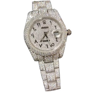 Factory Price Fully VVS Moissanite Diamond <b>Studded</b> Iced Out Style Fashion Wrist Watch <b>For</b> <b>Man</b> With Box Pass Diamond Tester - Product Image 1