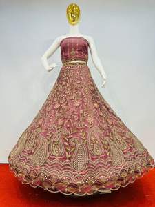 Bridal Perfection Heavy Net Lehenga Choli Full Jarkan Stone Work Designer Jaal Dupatta Traditionnel pour l'hiver-6 Options de couleur - Product Image 4