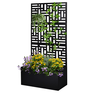 Jardinera Metálica de 70 Pulgadas de Altura con Enrejado 96402386 14765806, Caja de Plantación, Caja de Jardín, Enrejado y Puertas CLI - Product Image 1