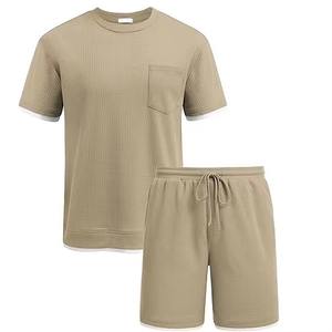 Ensemble T-shirt et short en coton doux pour homme – Tenue décontractée confortable – Conception personnalisée – Commandes OEM et vente en gros disponibles - Product Image 1