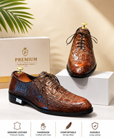 Luxuriöse Echtleder Oxford-Schuhe mit Muster und Runder Spitze zum Schnüren für Herren Handgefertigte Formelle Business-Hochzeitsschuhe für den Herbst