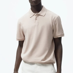 เสื้อโปโลผ้าคอตตอนผสมเนื้อนุ่ม สวมใส่สบายตลอดวัน ทรงหลวม ยืดหยุ่น คล่องตัว แฟชั่นสำหรับทุกวัน - Product Image 2