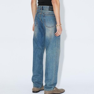 Jean Baggy en Denim Personnalisé pour Homme – Coupe Droite de Haute Qualité, Délavé, Décontracté, Confortable, Jambe Large, Coupe Ample, Pantalon Uni - Product Image 2