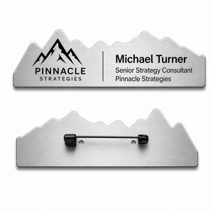 Wholesale OEM Custom Aluminum <b>Name</b> Badges Metal <b>Tags</b> Personalized Engraved Digital Printing for Hotels Corporate Branding - Product Image 3