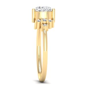 Bague de fiançailles REYES, best-seller, or massif 14 carats, diamant de laboratoire HPHT CVD, cadeau de mariage luxueux, bijoux fins pour femmes - Product Image 3