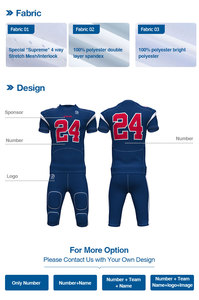 Uniforme de Fútbol Americano Personalizado para Entrenamiento y Partidos de Liga, Nueva Llegada, Jersey Personalizado de Fútbol Americano, Pantalón Corto, 100% Tela de Malla de Poliéster - Product Image 2