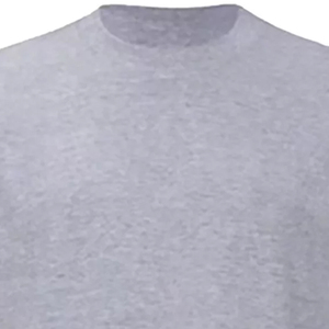 Men's Gray Solid Color Short Sleeve O-Neck Cotton T-Shirt Regular Fit Casual Jersey Knitted Plain Dyed - Product Image 2