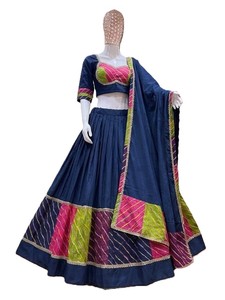 Ready Wear Navratri Special Garba <b>Dress</b> Full Flair Skirt Chaniya Choli Dupatta Gujarati Traditional Wear Wedding Floor-Length - Product Image 1