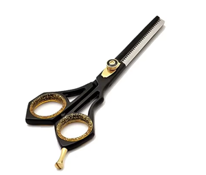 Tijeras Profesionales de Acero Inoxidable Ligeras, Negras y Rojas, con Punta Afilada, para Estilizar el Cabello, para Salón de Belleza, para Cortar y Entresacar Cabello - Product Image 5