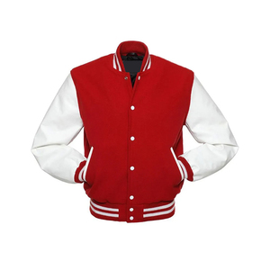 Chaqueta Varsity Azul para Hombre, Producción Harry Johnson 2026, Mangas de Cuero Sintético Gris, Cuerpo de Lana, Cuello Alto, Abrigo de Invierno OEM DM - Product Image 5