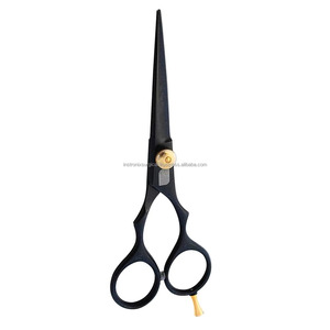 Tijeras de Peluquería de Acero Inoxidable con Tornillo Ajustable y Reposa Dedos para Salón de Belleza, Venta al por Mayor, OEM, ODM, Recubrimiento Negro - Product Image 2