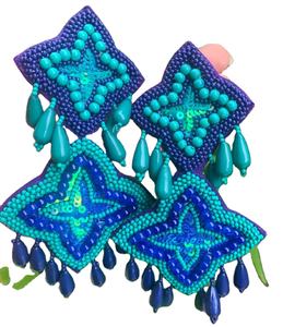 Pendientes de Cuentas Hechos a Mano de Primera Calidad para Mujer, Joyería Ligera con Bordado, Mejor Precio para Fiestas Festivas, Estilo Moderno - Product Image 1